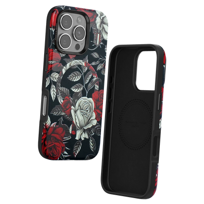 Onegif Apple iPhone 16 Pro Max Flower Series Magsafe Kapak - Siyah