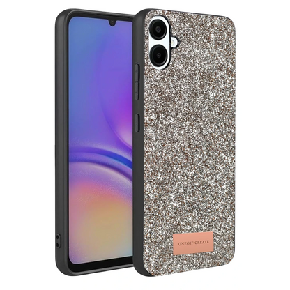Onegif Samsung Galaxy A07 4G Bright Simli Kapak - Gümüş