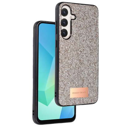 Onegif Samsung Galaxy A16 5G Bright Simli Kapak - Gold