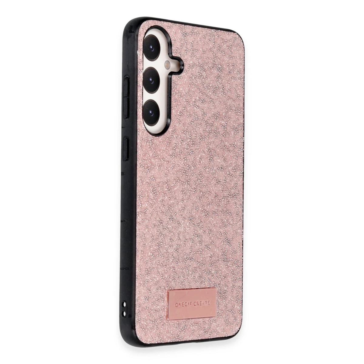 Onegif Samsung Galaxy A34 5G Bright Simli Kapak - Pembe