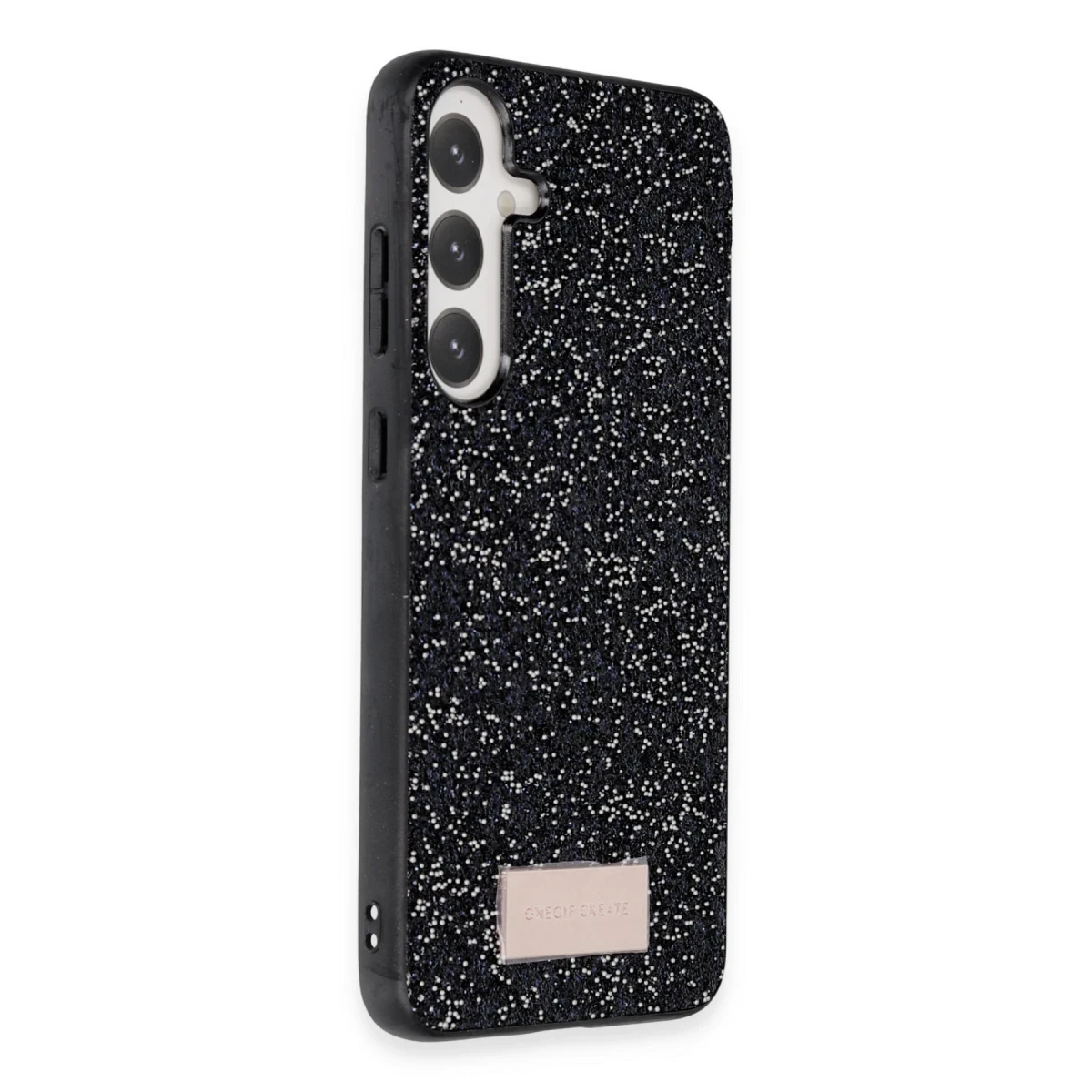 Onegif Samsung Galaxy A55 5G Bright Simli Kapak - Siyah