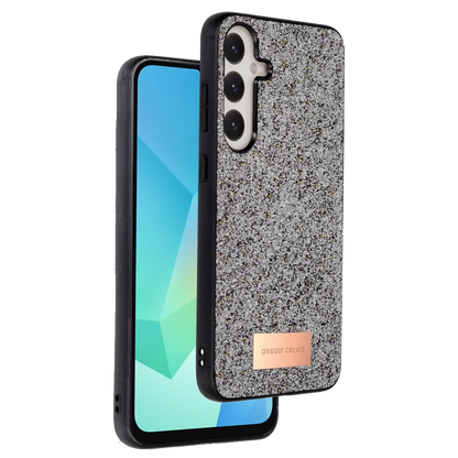Onegif Samsung Galaxy A56 Bright Simli Kapak - Gümüş
