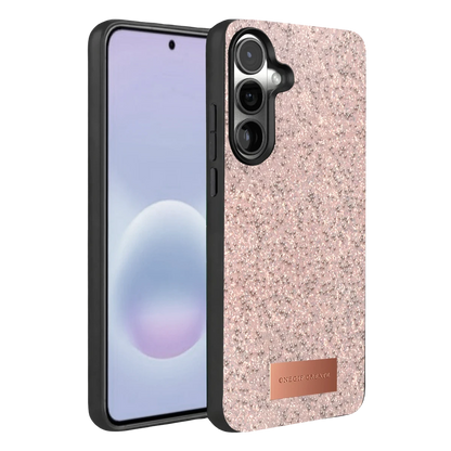 Onegif Samsung Galaxy A57 5G Bright Simli Kapak - Pembe