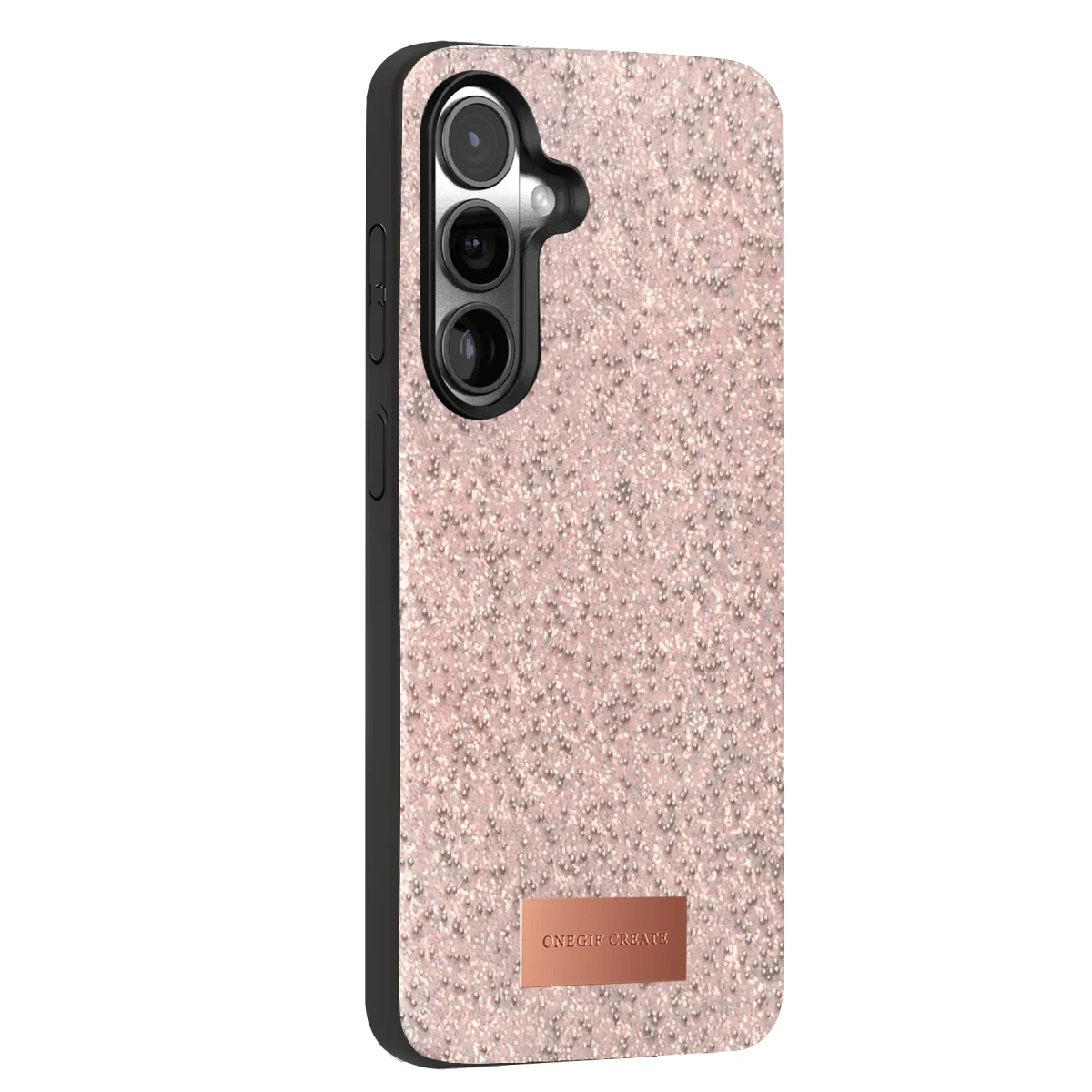 Onegif Samsung Galaxy S24 Bright Simli Kapak - Pembe