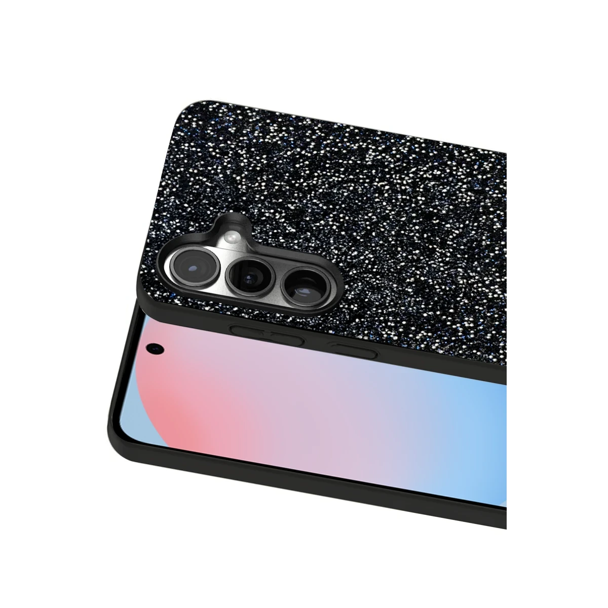 Onegif Samsung Galaxy S24 Bright Simli Kapak - Siyah