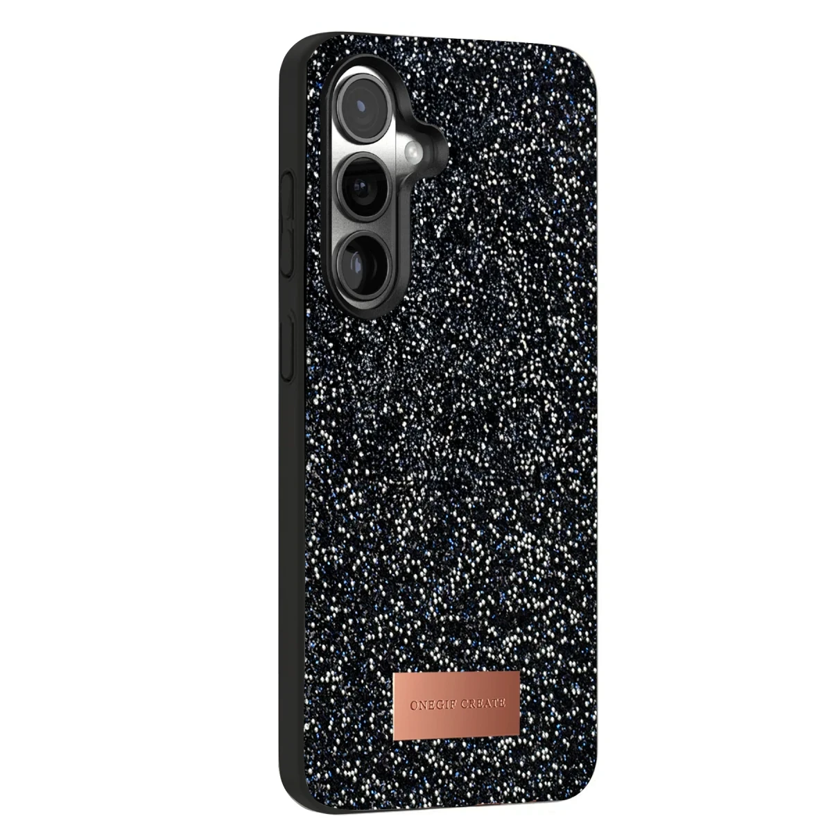 Onegif Samsung Galaxy S24 Plus Bright Simli Kapak - Siyah