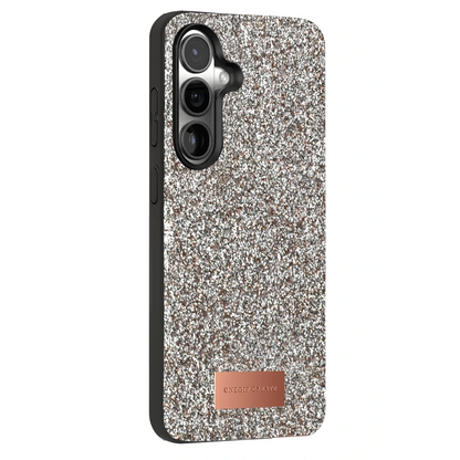 Onegif Samsung Galaxy S25 Bright Simli Kapak - Gümüş