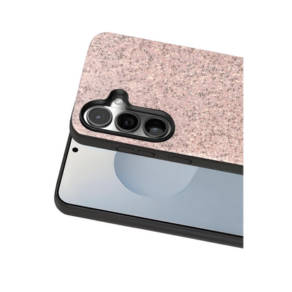 Onegif Samsung Galaxy S25 Bright Simli Kapak - Pembe