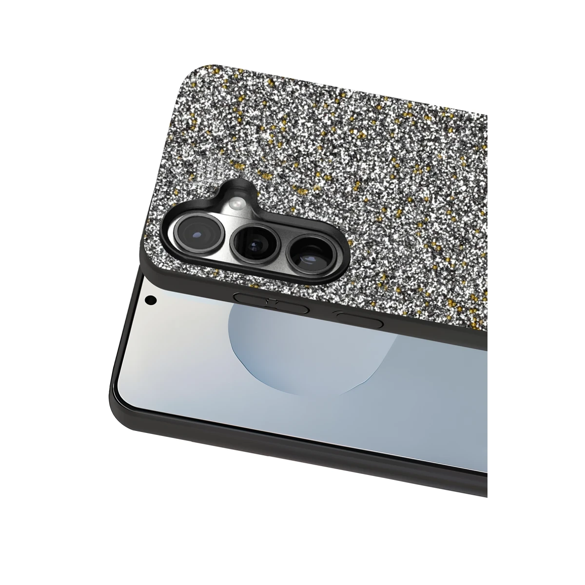 Onegif Samsung Galaxy S25 Plus Bright Simli Kapak - Gold