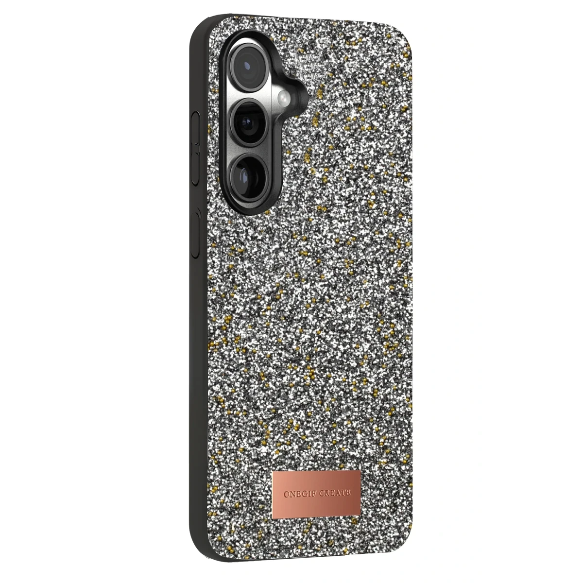 Onegif Samsung Galaxy S25 Plus Bright Simli Kapak - Gold