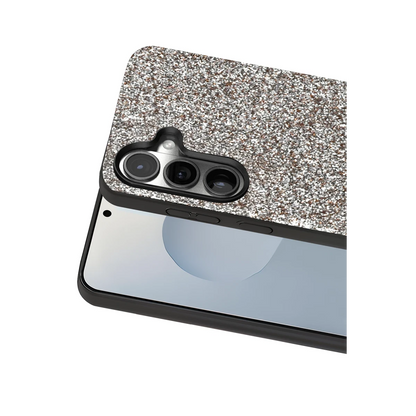 Onegif Samsung Galaxy S25 Plus Bright Simli Kapak - Gümüş