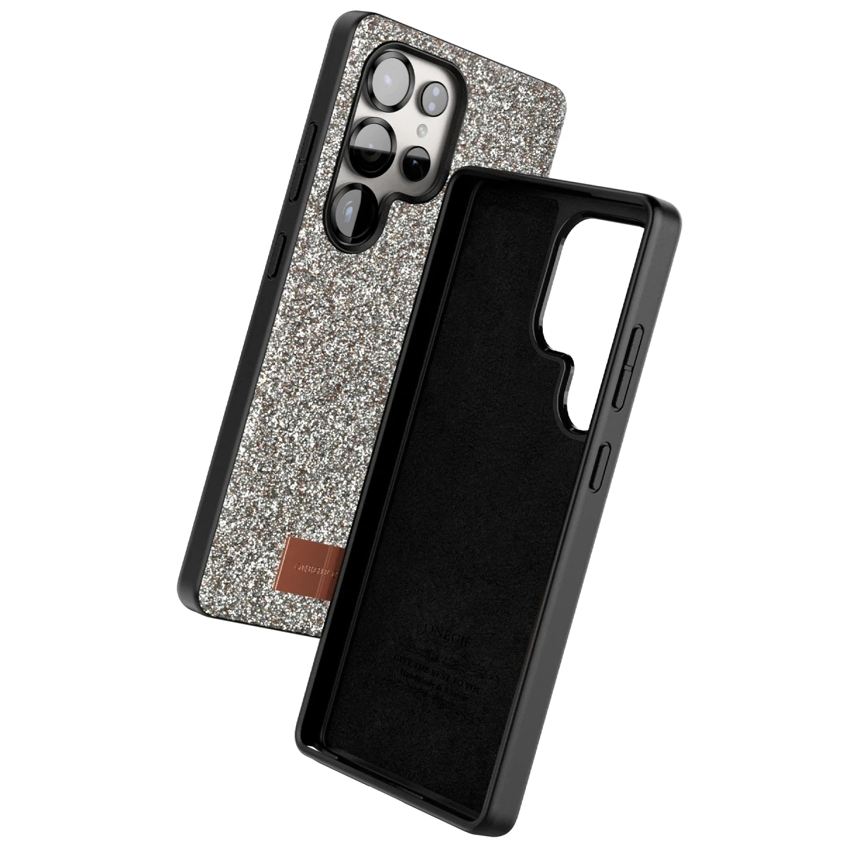 Onegif Samsung Galaxy S25 Ultra Bright Simli Kapak - Gold