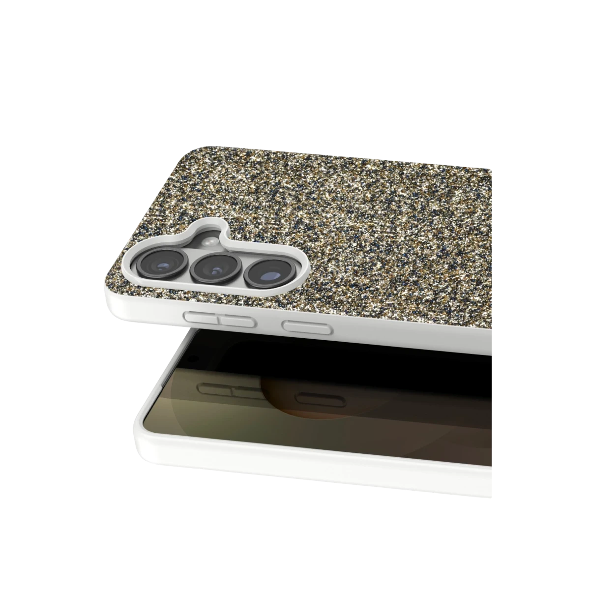 Onegif Samsung Galaxy S26 Bright Simli Kapak - Gold