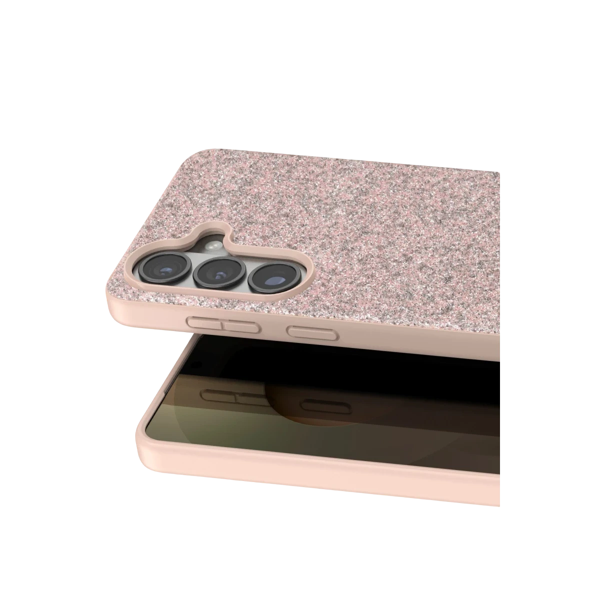 Onegif Samsung Galaxy S26 Bright Simli Kapak - Pembe