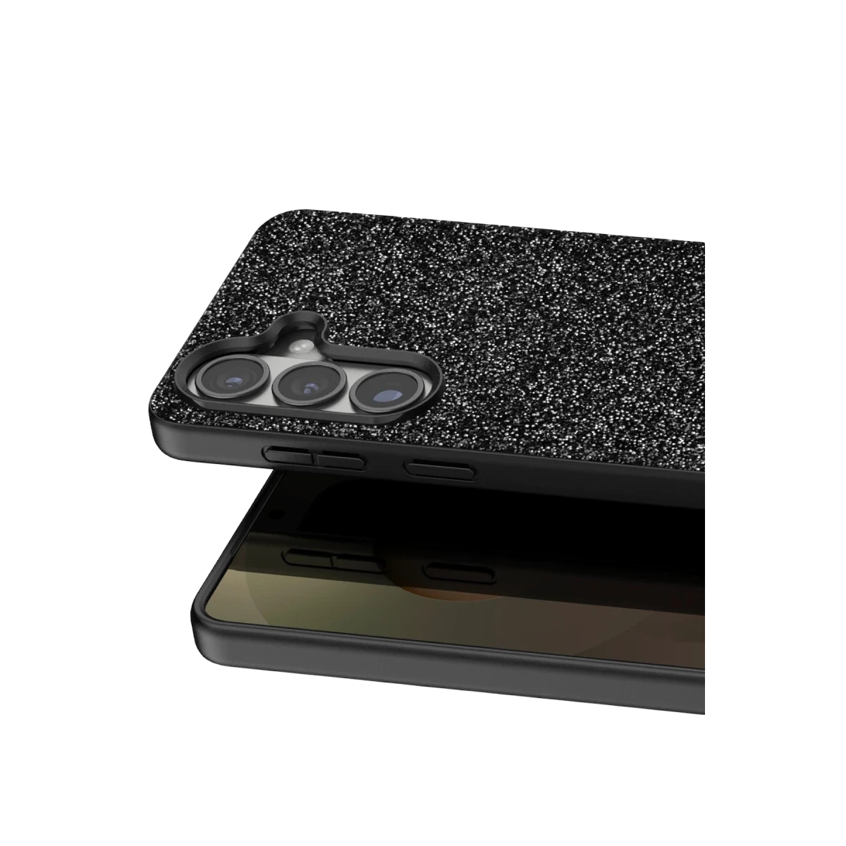 Onegif Samsung Galaxy S26 Bright Simli Kapak - Siyah