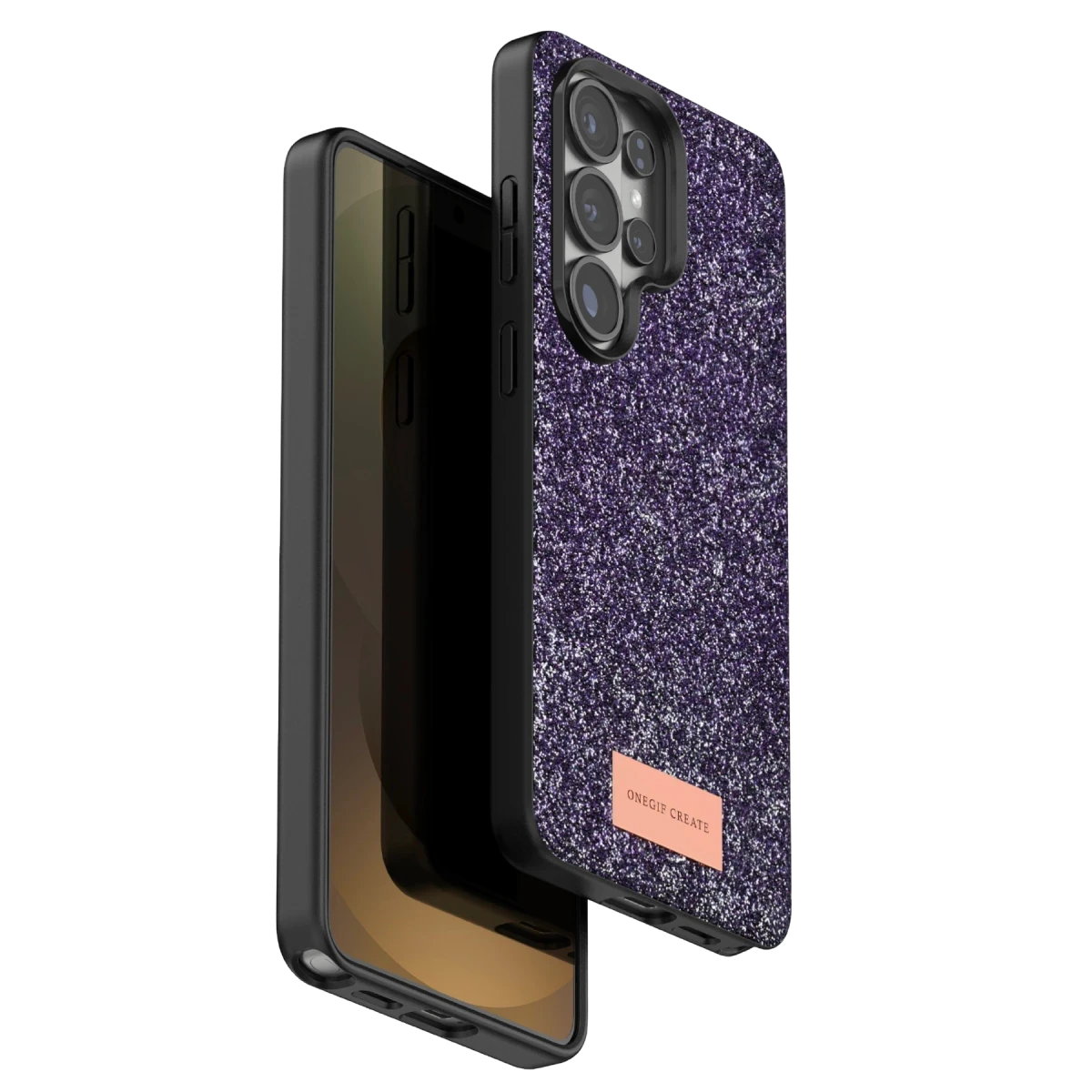 Onegif Samsung Galaxy S26 Ultra Bright Simli Kapak - Derin Mor