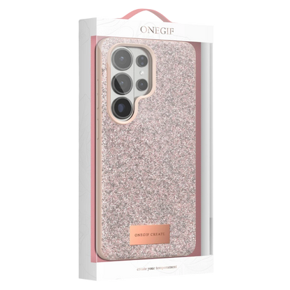 Onegif Samsung Galaxy S26 Ultra Bright Simli Kapak - Siyah