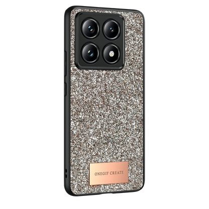 Onegif Xiaomi Mi 14T Pro Bright Simli Kapak - Gold