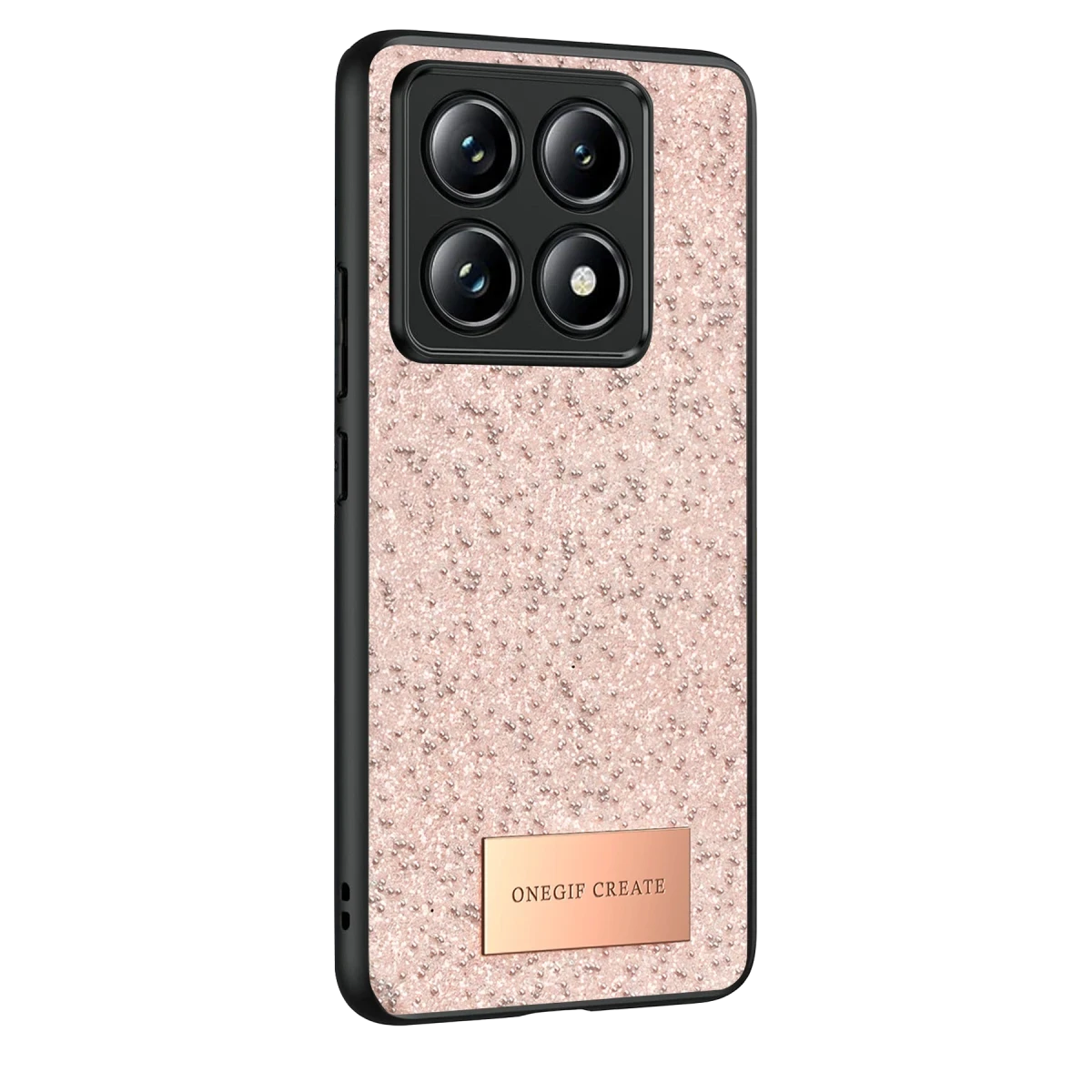 Onegif Xiaomi Mi 14T Pro Bright Simli Kapak - Pembe