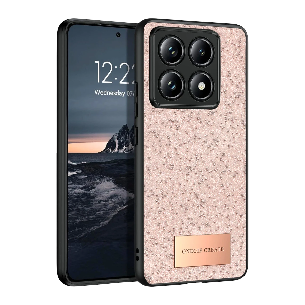Onegif Xiaomi Mi 14T Pro Bright Simli Kapak - Pembe