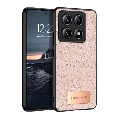 Onegif Xiaomi Mi 14T Pro Bright Simli Kapak - Pembe