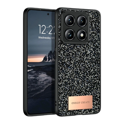 Onegif Xiaomi Mi 14T Pro Bright Simli Kapak - Siyah