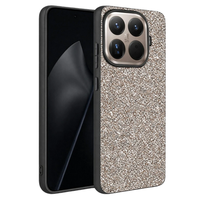 Onegif Xiaomi Mi 15T Pro Bright Simli Kapak - Gümüş