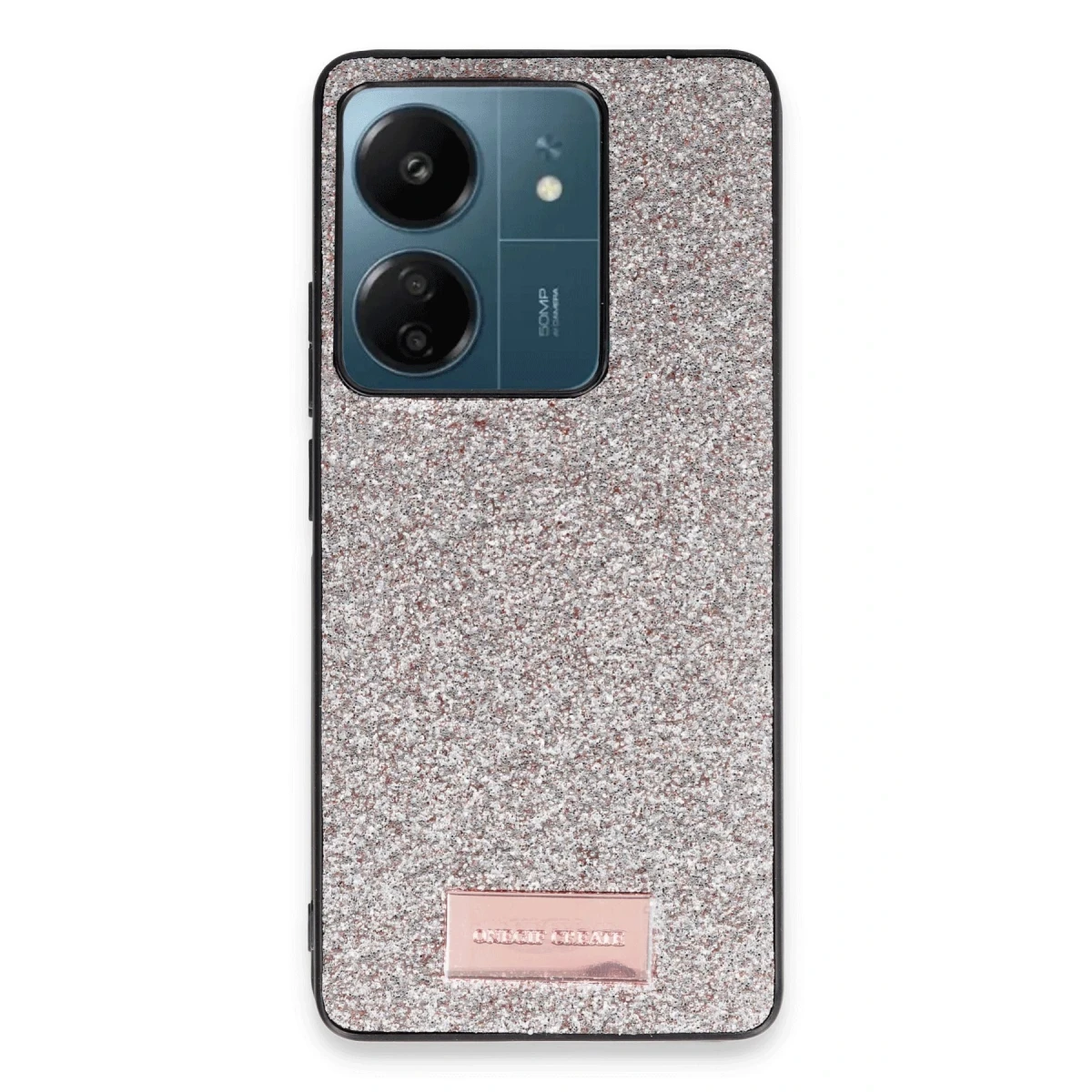 Onegif Xiaomi Redmi 13C Bright Simli Kapak - Gold