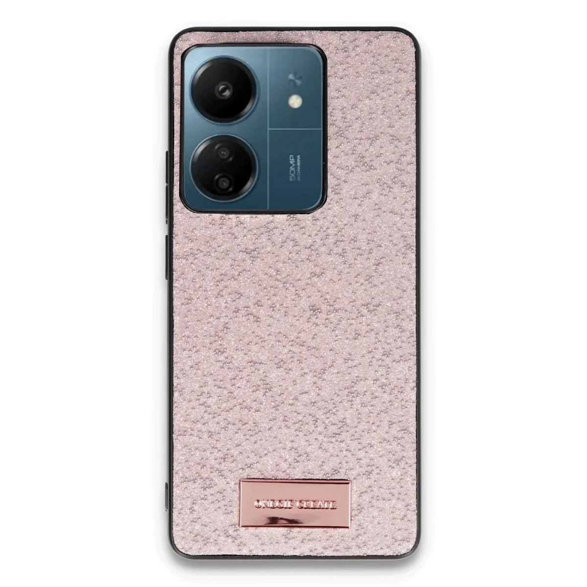 Onegif Xiaomi Redmi 13C Bright Simli Kapak - Pembe