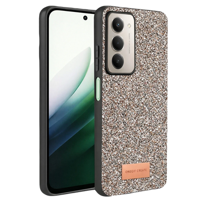 Onegif Xiaomi Redmi 15 4G Bright Simli Kapak - Gümüş