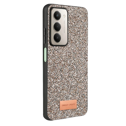 Onegif Xiaomi Redmi 15 4G Bright Simli Kapak - Gümüş
