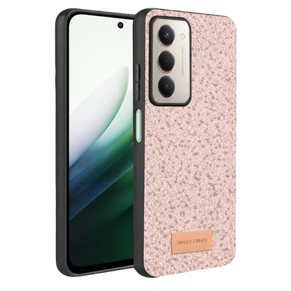Onegif Xiaomi Redmi 15 4G Bright Simli Kapak - Pembe
