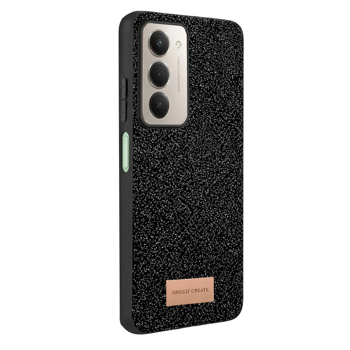 Onegif Xiaomi Redmi 15 4G Bright Simli Kapak - Siyah