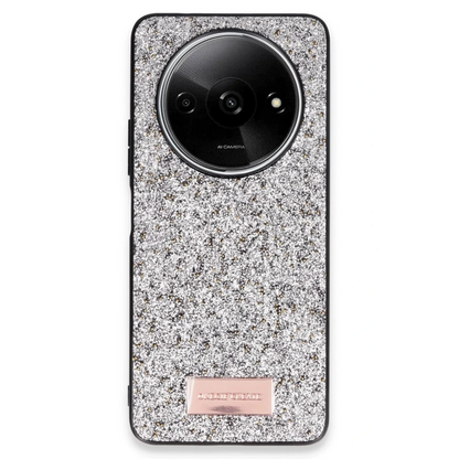 Onegif Xiaomi Redmi A3 4G Bright Simli Kapak - Gümüş