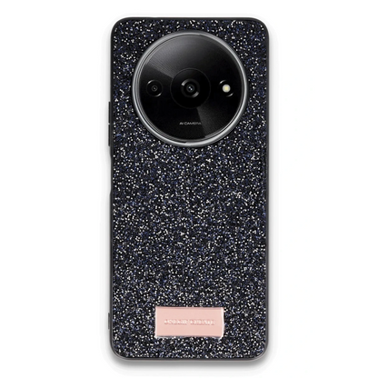 Onegif Xiaomi Redmi A3 4G Bright Simli Kapak - Siyah
