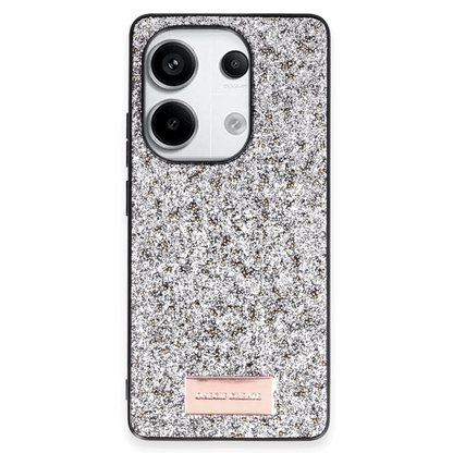 Onegif Xiaomi Redmi Note 13 Pro 4G Bright Simli Kapak - Gümüş