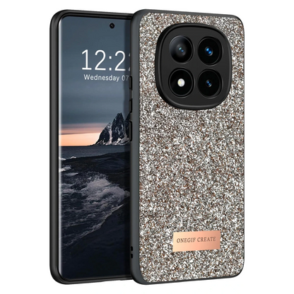 Onegif Xiaomi Redmi Note 14 Pro 4G Bright Simli Kapak - Gold
