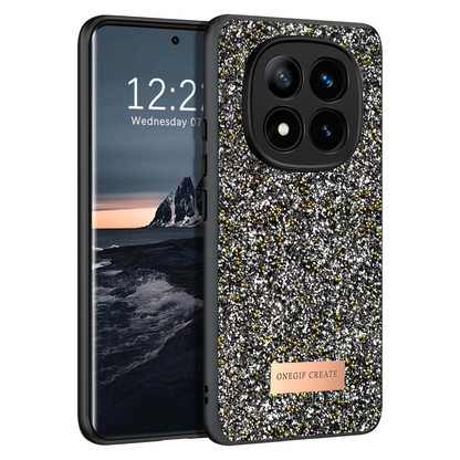 Onegif Xiaomi Redmi Note 14 Pro 4G Bright Simli Kapak - Gümüş