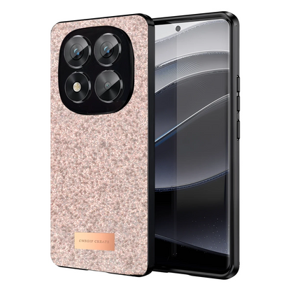 Onegif Xiaomi Redmi Note 14 Pro 5G Bright Simli Kapak - Pembe