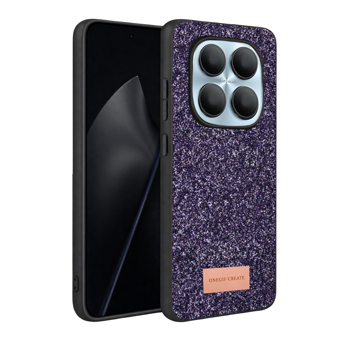 Onegif Xiaomi Redmi Note 15 Pro 4G Bright Simli Kapak - Derin Mor
