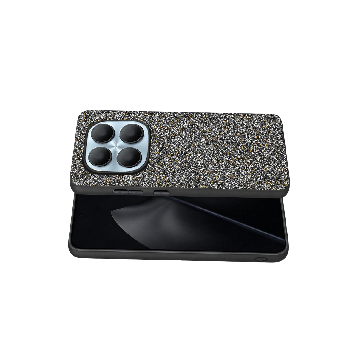 Onegif Xiaomi Redmi Note 15 Pro 4G Bright Simli Kapak - Gold