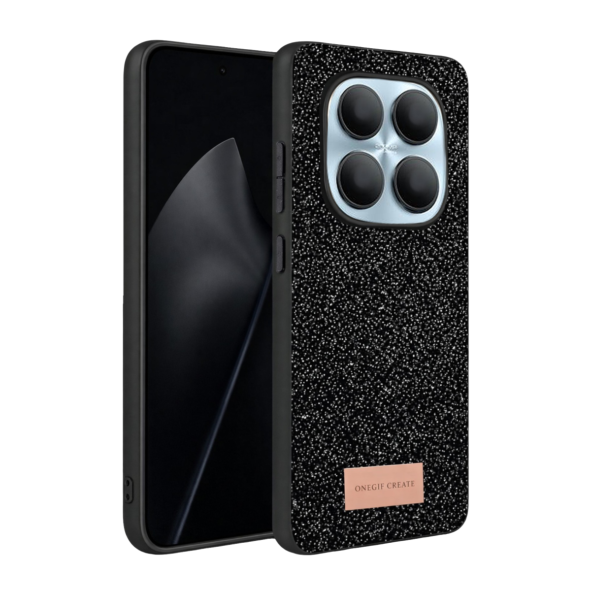 Onegif Xiaomi Redmi Note 15 Pro 4G Bright Simli Kapak - Siyah