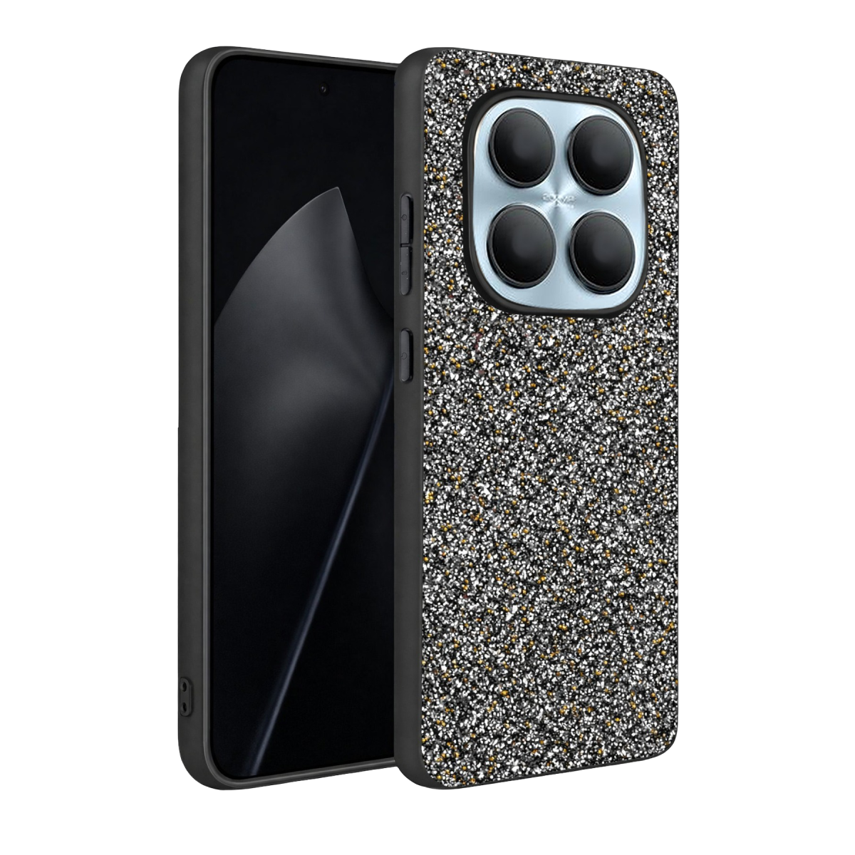Onegif Xiaomi Redmi Note 15 Pro 5G Bright Simli Kapak - Gold