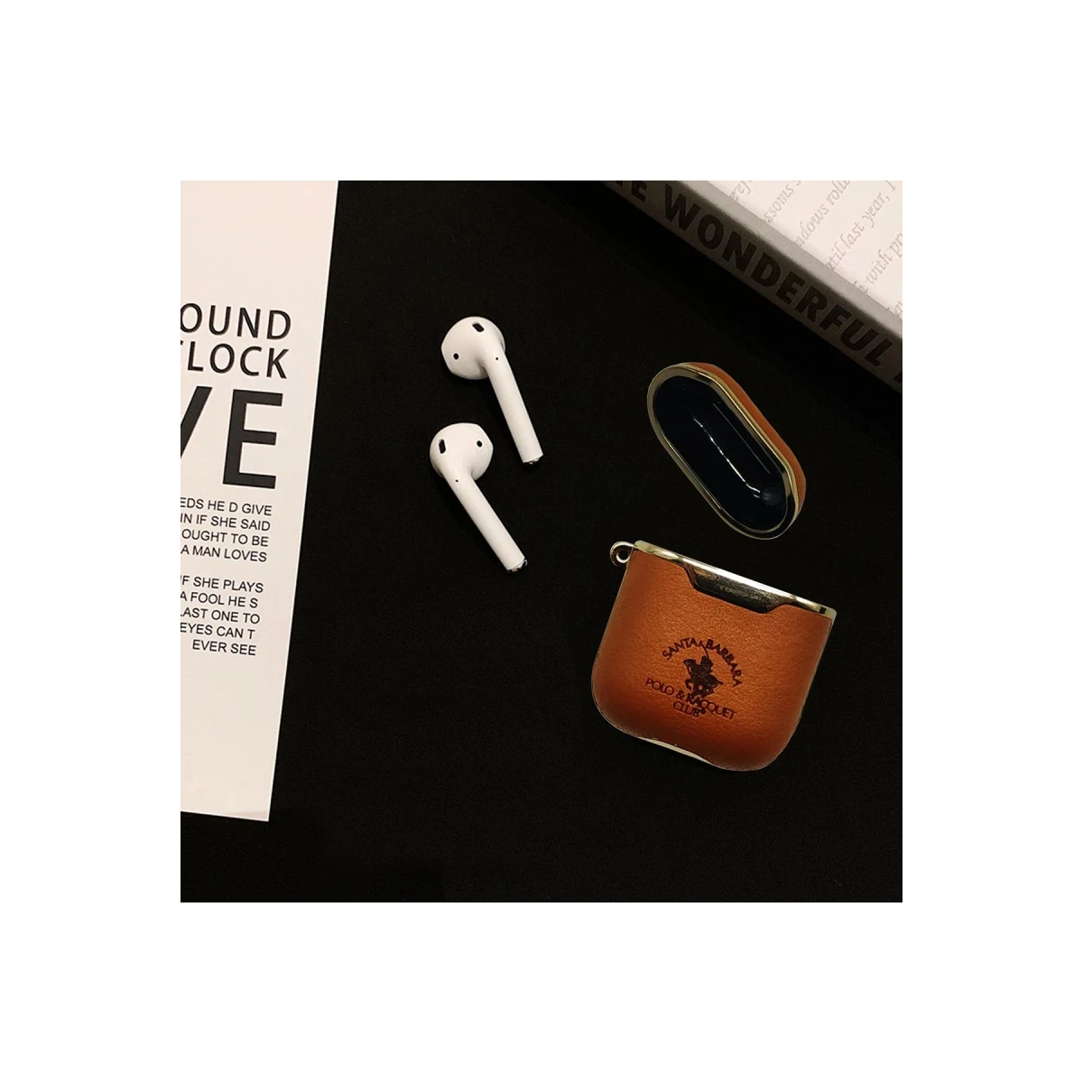 Santa Barbara Polo Racquet Club Apple Airpods (1.nesil) Amaury Kılıf - Kahverengi