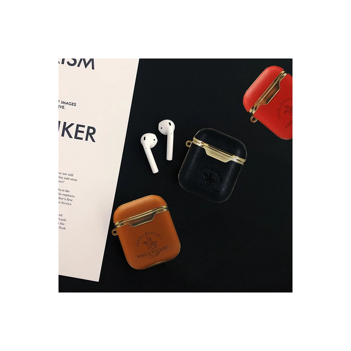 Santa Barbara Polo Racquet Club Apple Airpods (1.nesil) Amaury Kılıf - Siyah