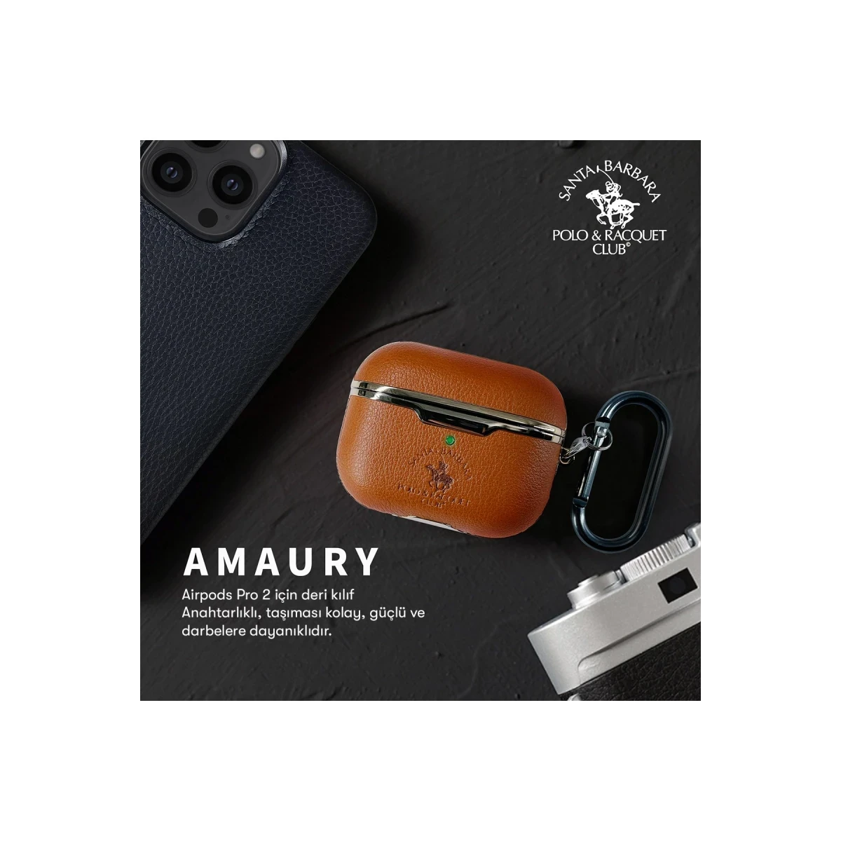 Santa Barbara Polo Racquet Club Apple Airpods Pro (1.nesil) Amaury Kılıf - Kırmızı