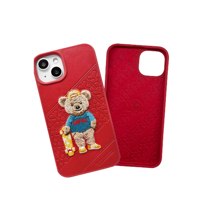 Santa Barbara Polo Racquet Club Apple iPhone 13 Crete Deri Kapak - Kırmızı