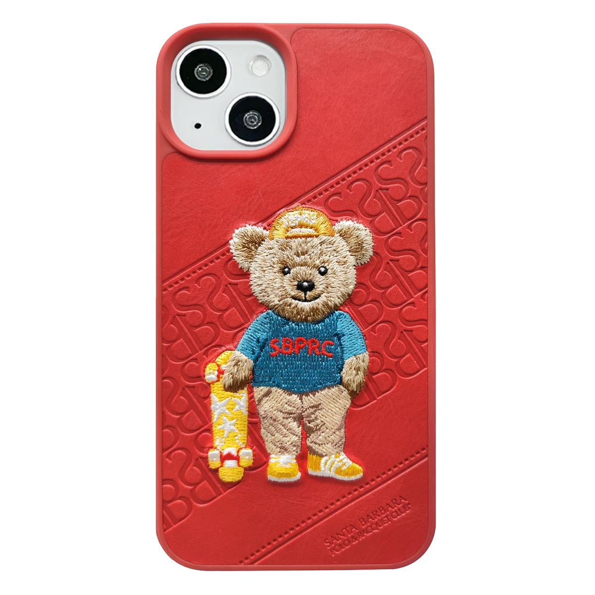 Santa Barbara Polo Racquet Club Apple iPhone 13 Crete Deri Kapak - Kırmızı