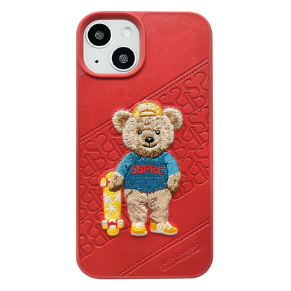 Santa Barbara Polo Racquet Club Apple iPhone 13 Crete Deri Kapak - Kırmızı