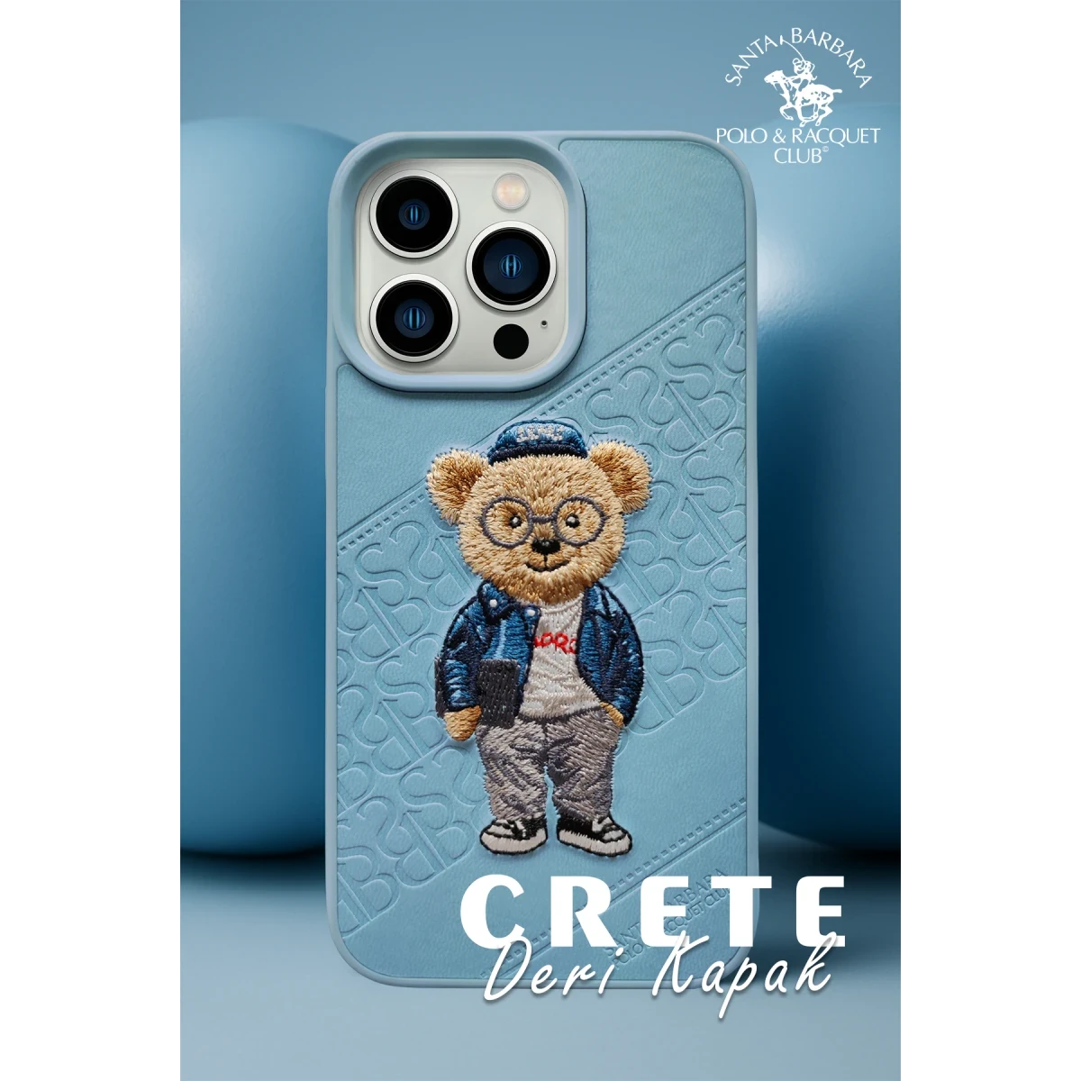 Santa Barbara Polo Racquet Club Apple iPhone 13 Crete Deri Kapak - Kırmızı